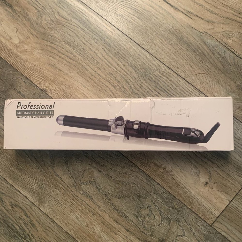 NEW PROFESSIONAL 360‎ DEGREE AUTOMATIC ROTATION CURLING IRON HAIR CURLER 1”